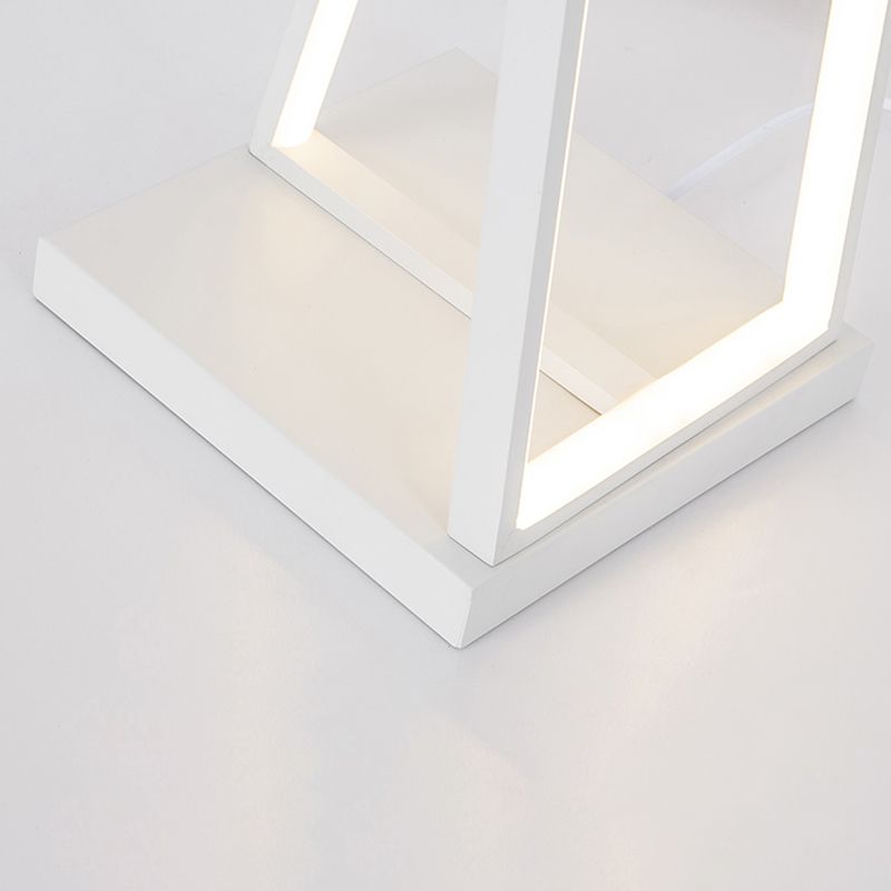Edge Linear Triangle Floor Lamp, Metal, Black/White