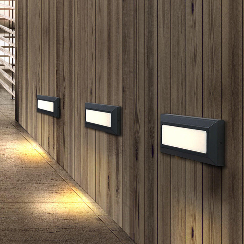 Orr Modern Metal Rectangular Outdoor Deck/Step Light, Black
