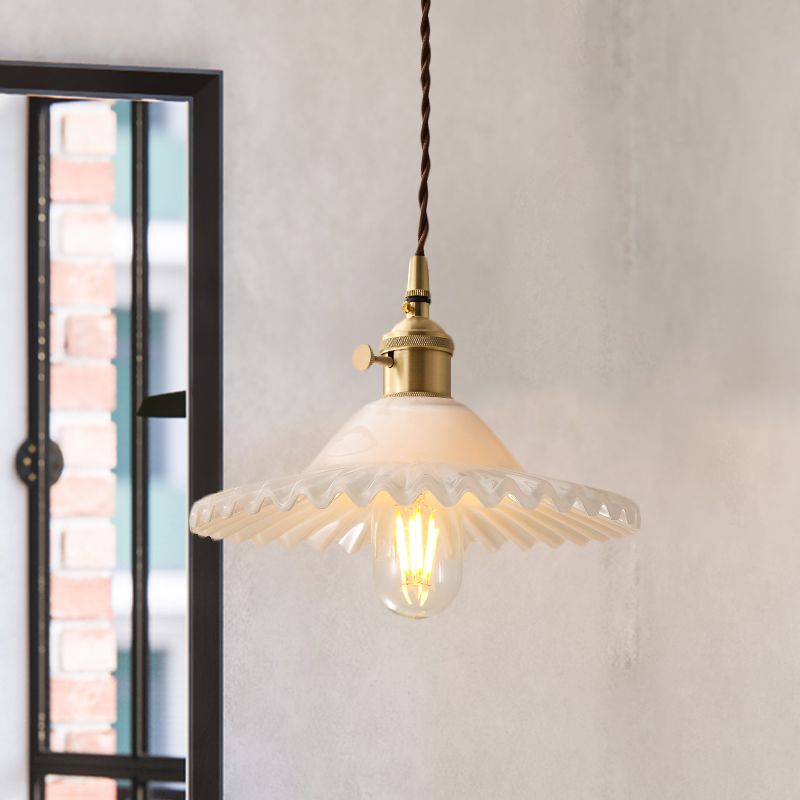 Leilani White Pendant Light, Metal & Glass, 8.7