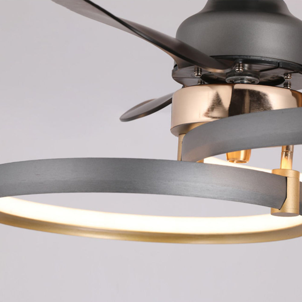 Kelley Ceiling Fan with Light, 2/3/4 Heads, Aluminium & Metal