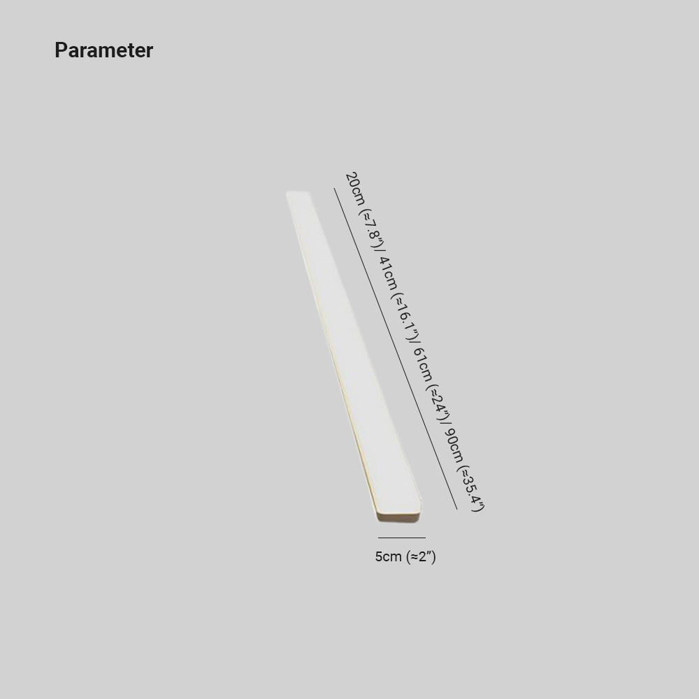Edge Simple White Bar Mirror Front Vanity Wall Lamp, Acrylic