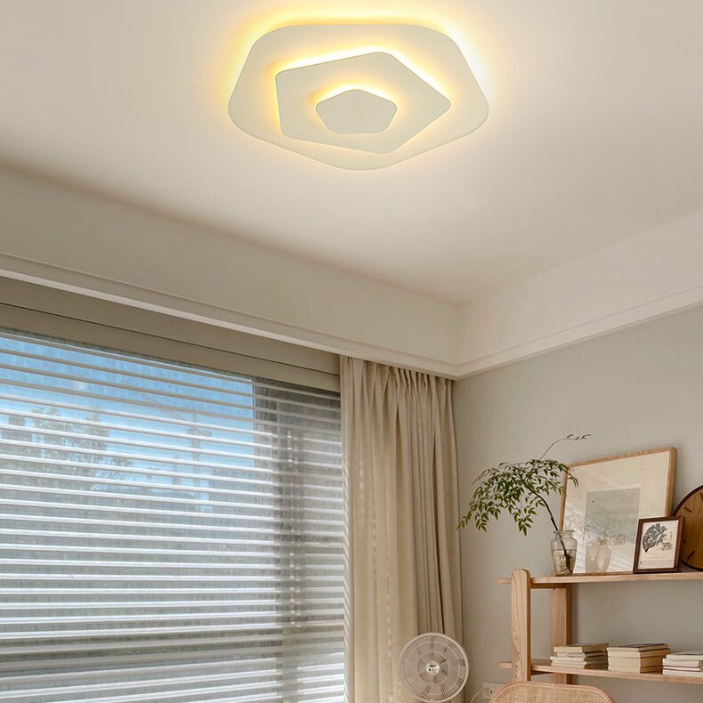 Quinn Modern Nordic Round Acrylic/Metal Concise Flush Mount Ceiling Light, White