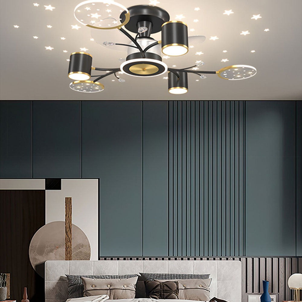 Madina Ceiling Fan with Light, 6/8/10/12 Heads, 39.3''