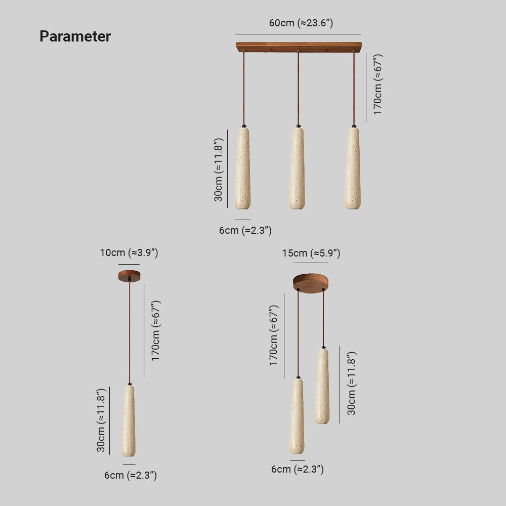 Ozawa Minimalist Wooden Pendant Light, Natural Wood Color