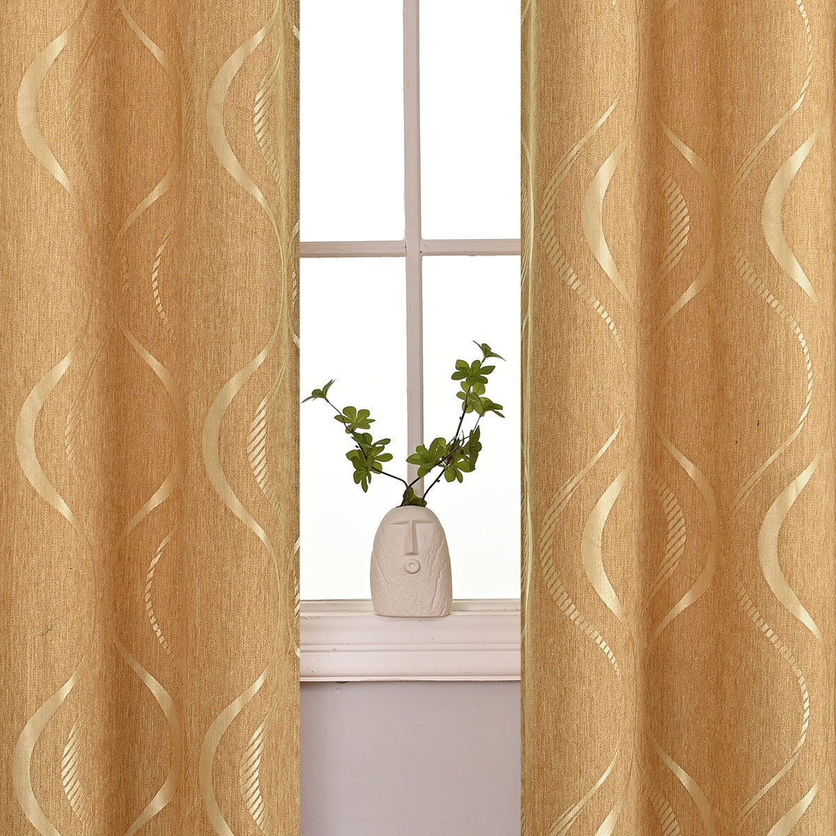 Modern Chenille Eight-Character Flower Thermal Blackout Curtain