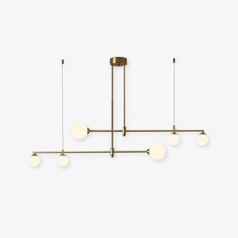 Valentina Modern Bubble Copper Pendant Light, Gold