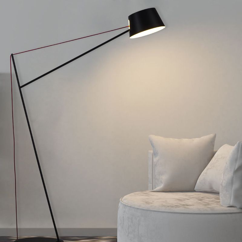 Salgado Modern Arc Linear Metal Floor Lamp, Black