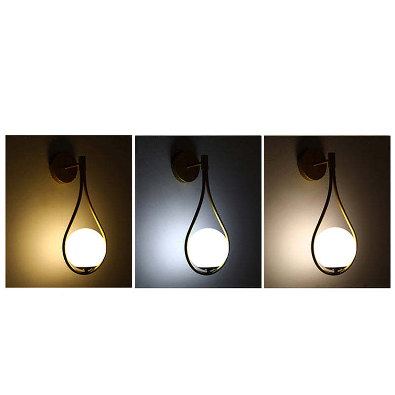 Valentina Nordic Creative Minimalist Water Drop Glass Gold Wall Lamp