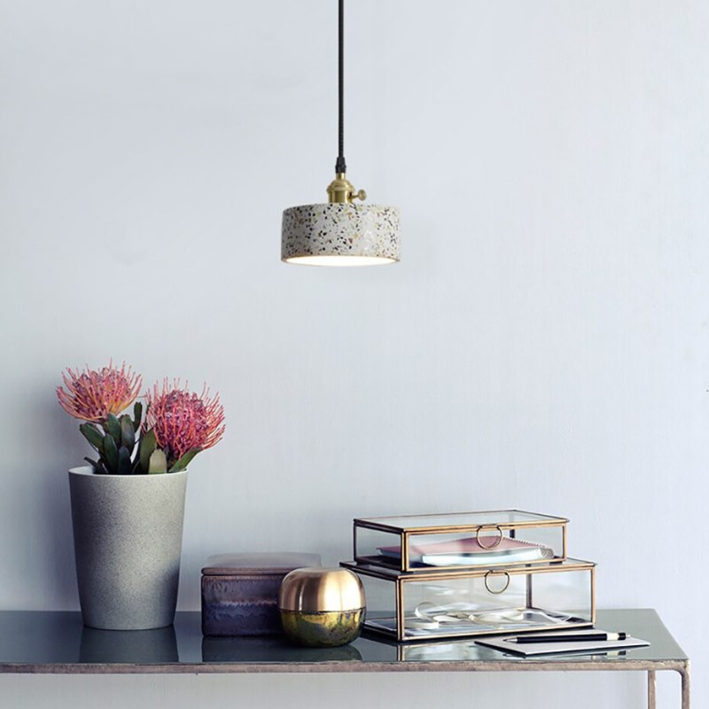 Zaid Modern Metal/Stone Pendant Light, 5 Style